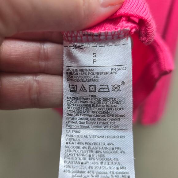 Gap NWT Long-Sleeve Boat Neck T-Shirt Top Pullover Long Sleeves Pink Size Small - Picture 5 of 5